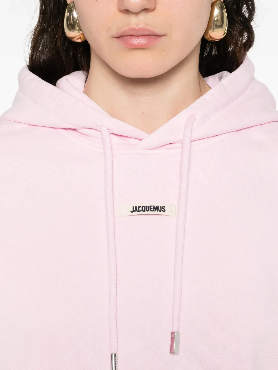 Худи с Логотипом и Укороченным Дизайном Jacquemus, розовый — фото 2