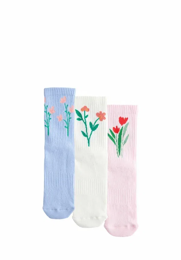 Носки, комплект 3 пары, Cushion sole ankle, Next, Tulip