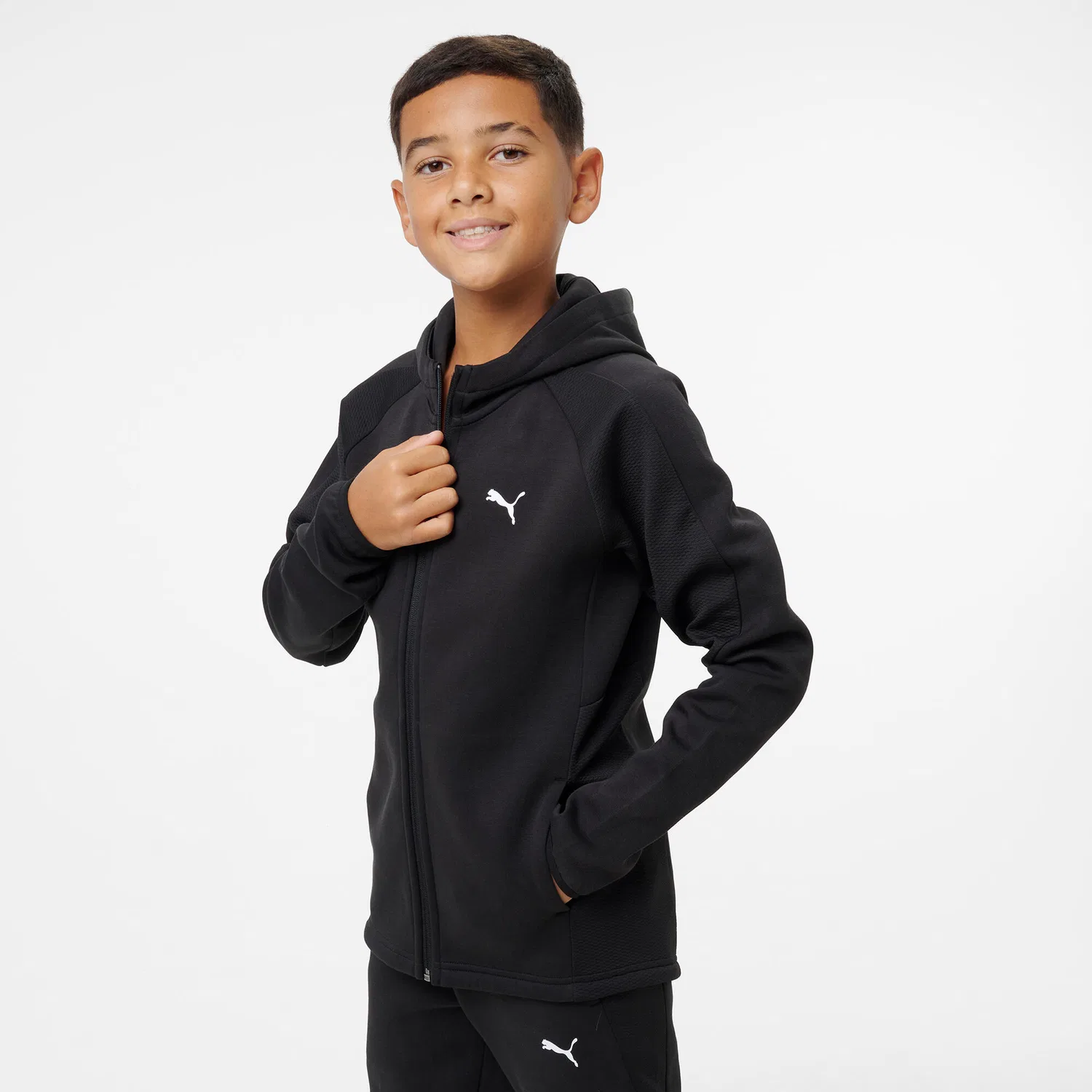 Детское худи с капюшоном Puma, Черный
