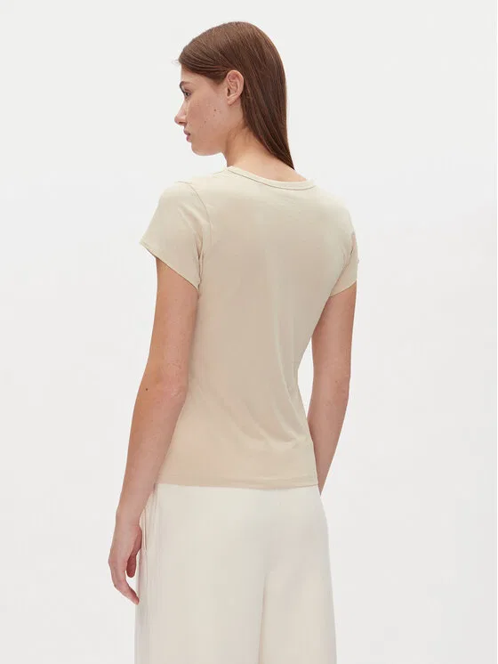 Футболка slim fit C_Eslane_4 Boss, бежевый — фото 3