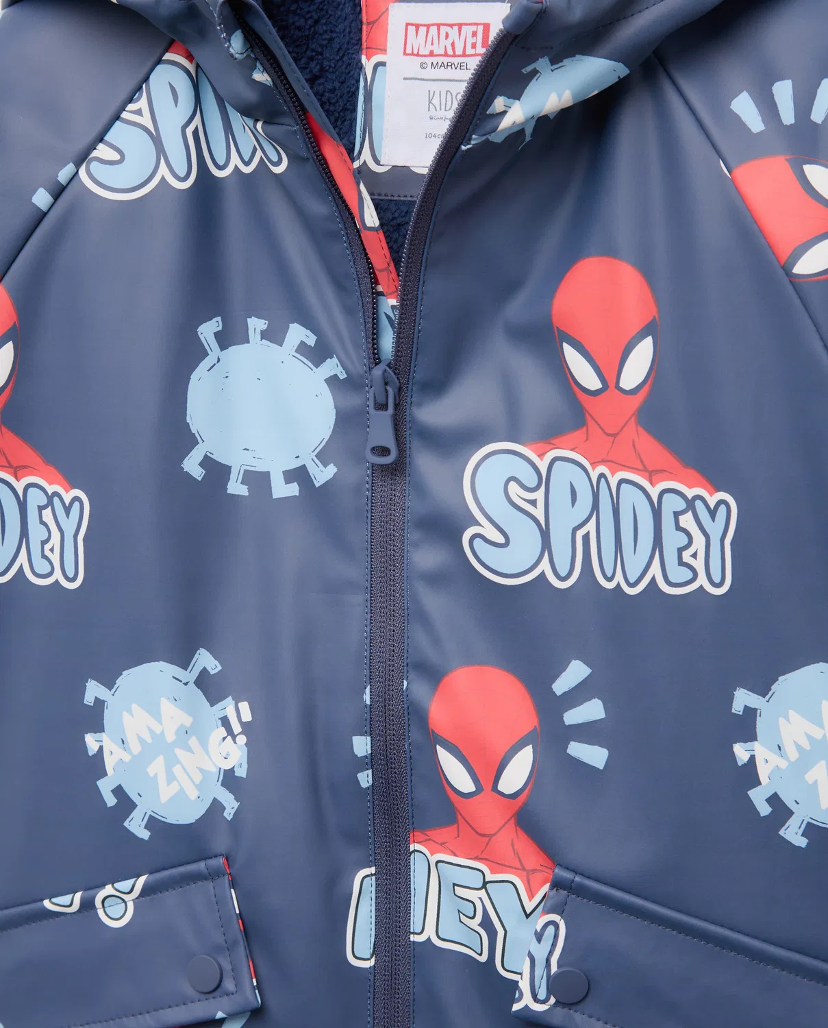 Детская куртка для мальчиков с принтом Spiderman Kids El Corte Inglés, Azul Marino — фото 2