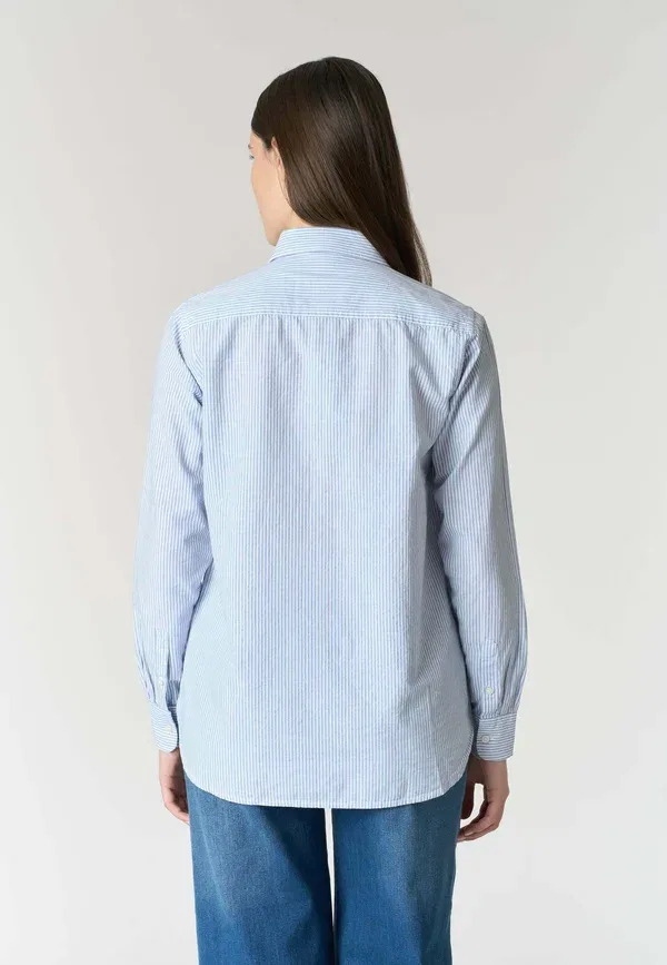 Блуза с принтом в полоску Button-down blouse U.S. Polo Assn., мультиколорe — фото 3