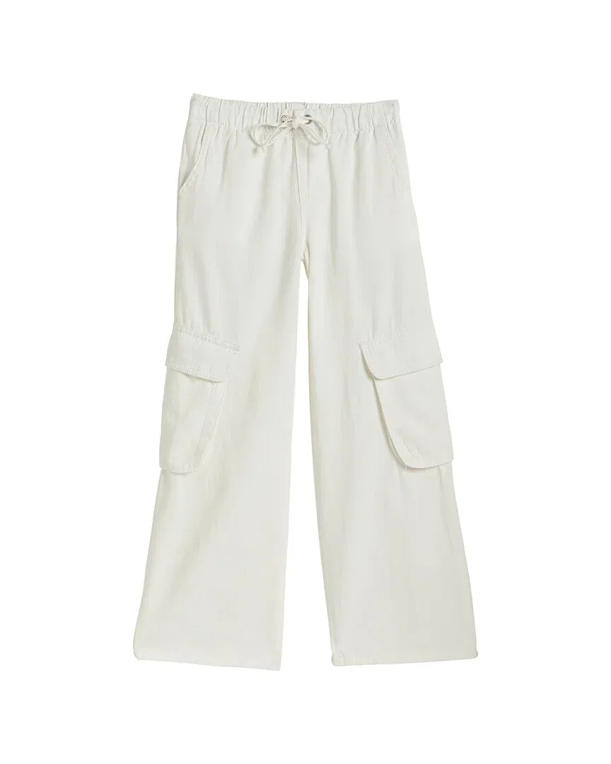 Детские брюки свободного кроя с кулиской и карманами Tractr Jeans, White