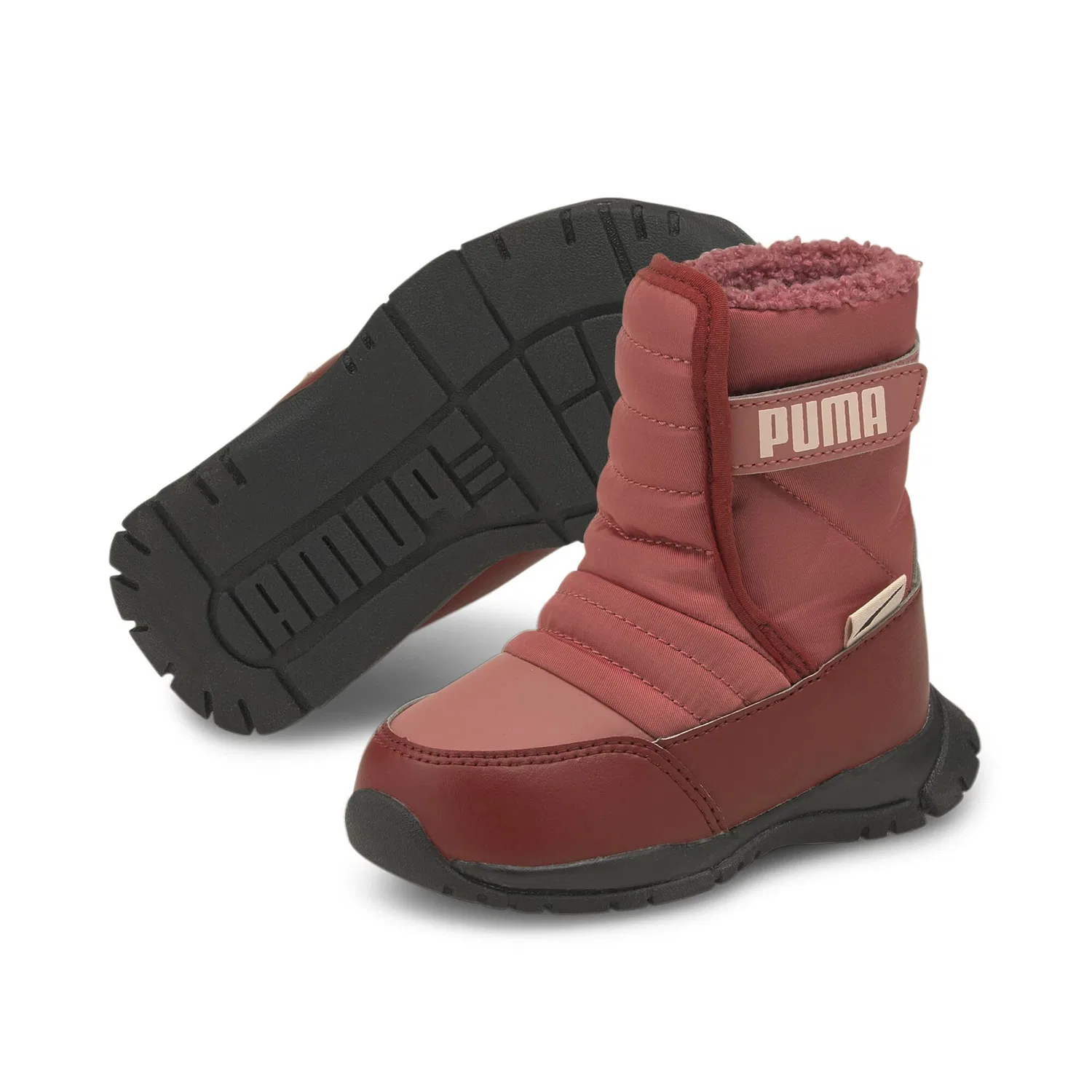 Детские зимние ботинки водонепроницаемые PUMA Nieve Boot Wtr Ac Inf PUMA, Black Mauvewood Lotus — фото 2