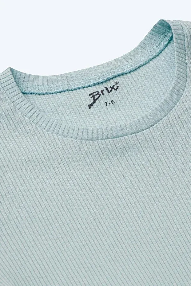 Детская футболка для девочек с коротким рукавом Brix, Blue — фото 4