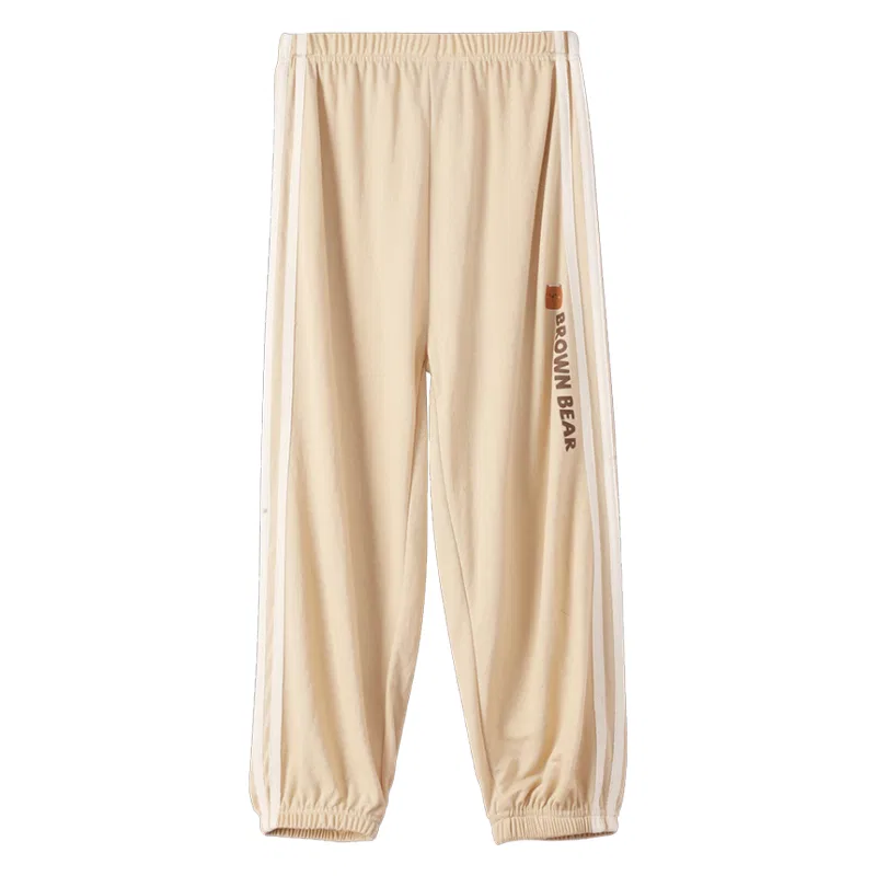 Детские спортивные штаны с принтом Red bean, Khaki