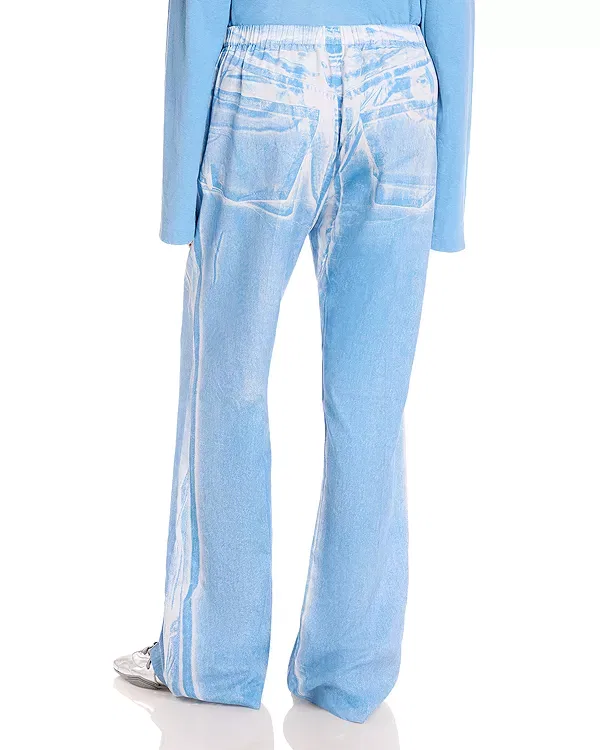 Женские брюки с принтом Acne Studios, Light Blue — фото 3