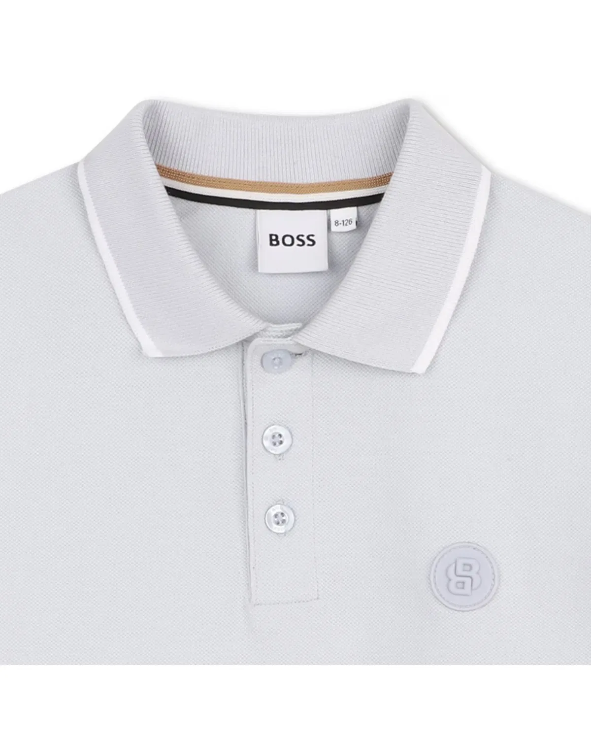 Детский поло для мальчиков хлопковое BOSS Kidswear, Azul — фото 2