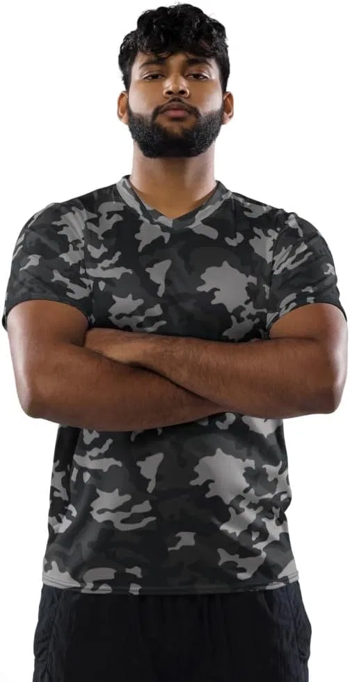 Мужская спортивная футболка с камуфляжным принтом Recycled Unisex Sports Jersey, White — фото 2