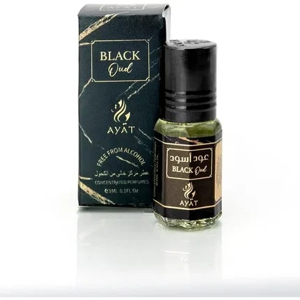 Масляные духи Ayat Perfumes Halal & Vegan Black Oud, 3 мл, 12 шт.