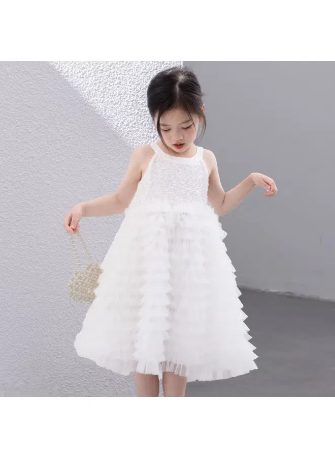 Платье с принтом слоненка Tutu Little Elephant Tu Tu Xiao Xiang, белый — фото 3