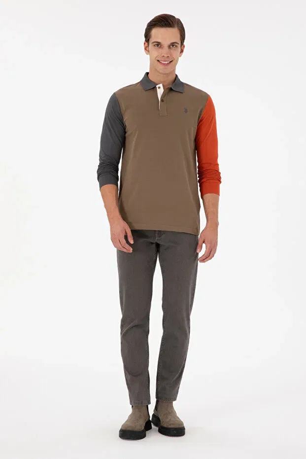 Мужские свитшот с длинным рукавом U.S. Polo Assn., Khaki — фото 4