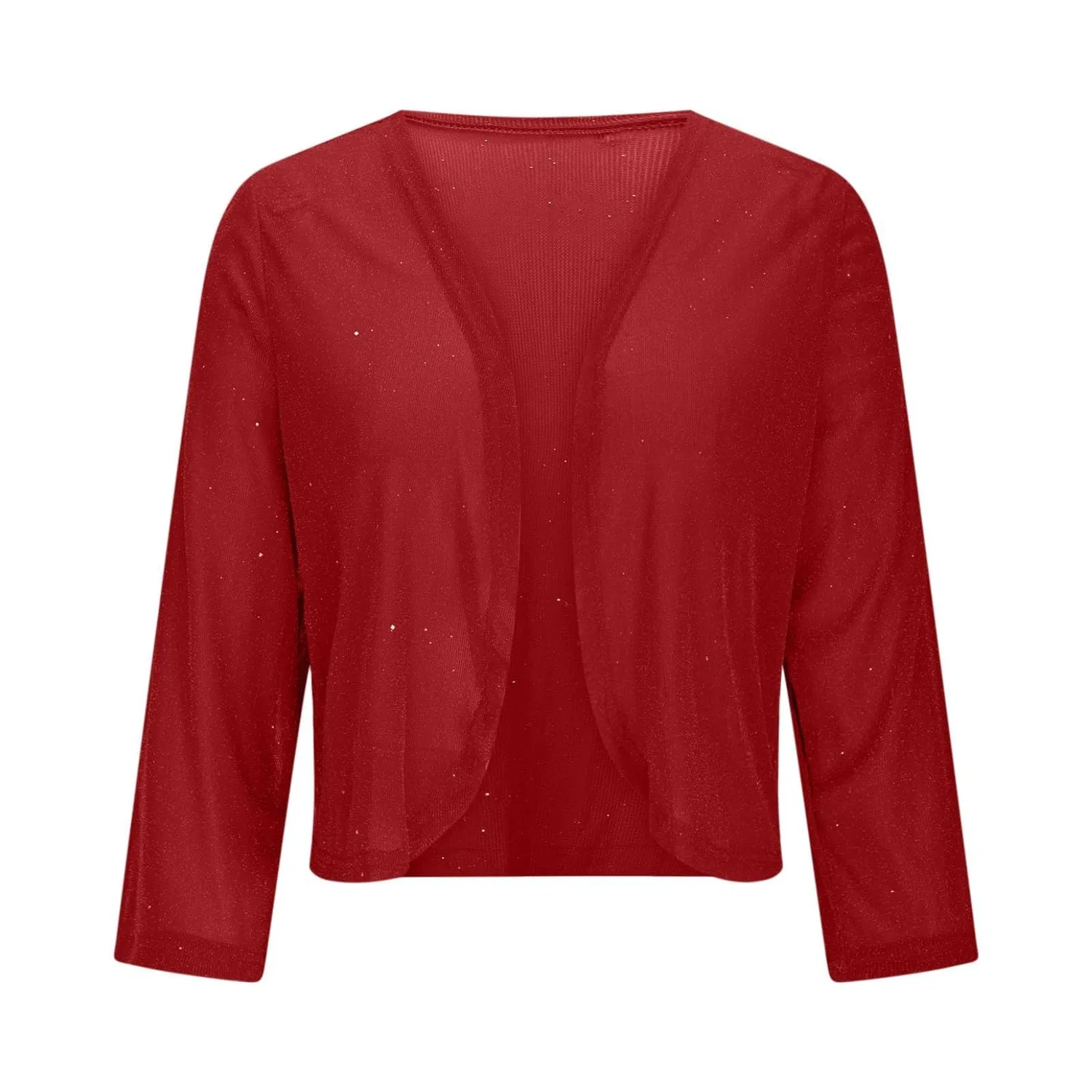 Женский кардиган с пайетками с длинным рукавом, Rosso