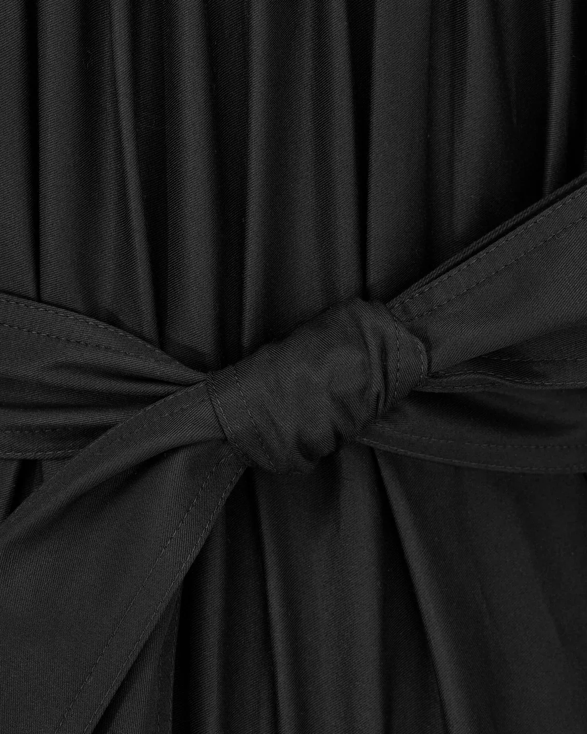 ДЛИННОЕ платье из хлопкового твила SAINT LAURENT, черный — фото 4
