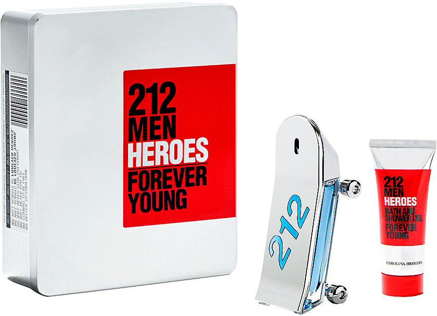 

Парфюмерный набор Carolina Herrera 212 Men Heroes Forever Young, 2 предмета