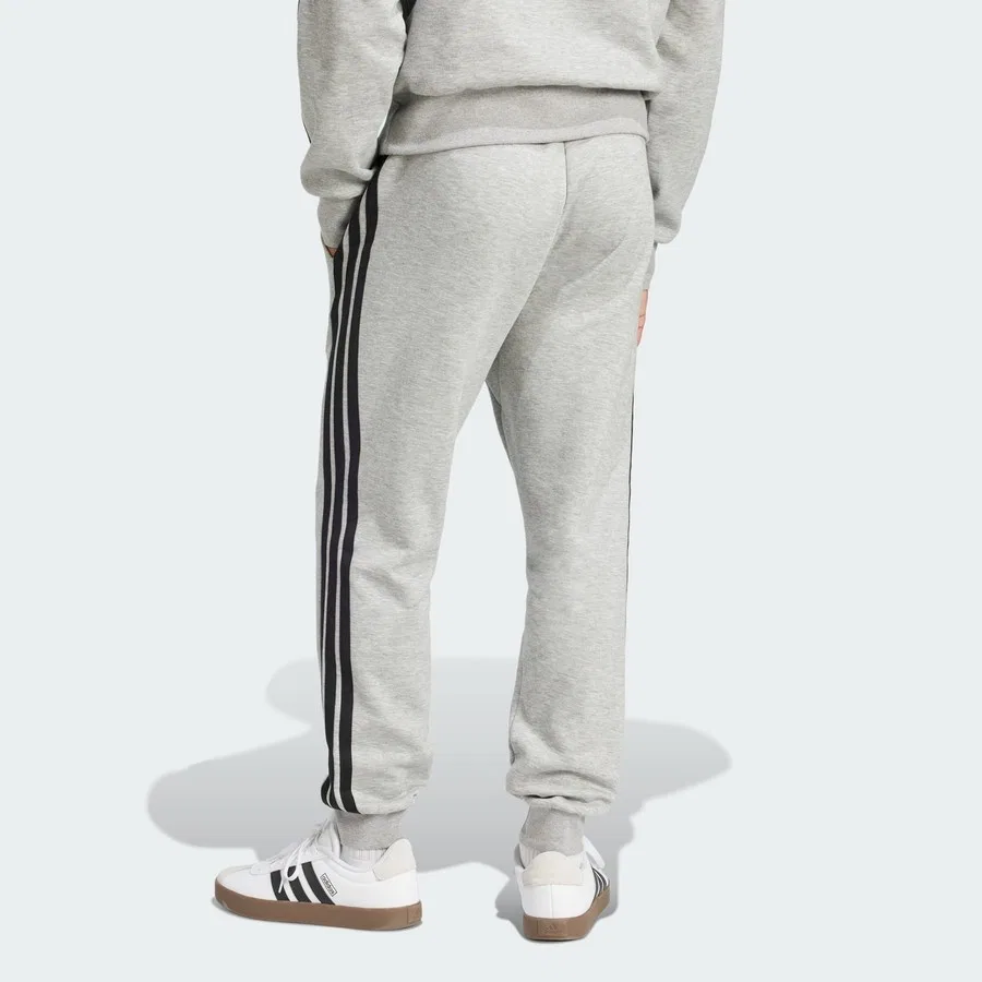 Спортивные штаны с тремя полосами Essentials 3-Stripes Fleece Pants, adidas, Серо-черный — фото 2