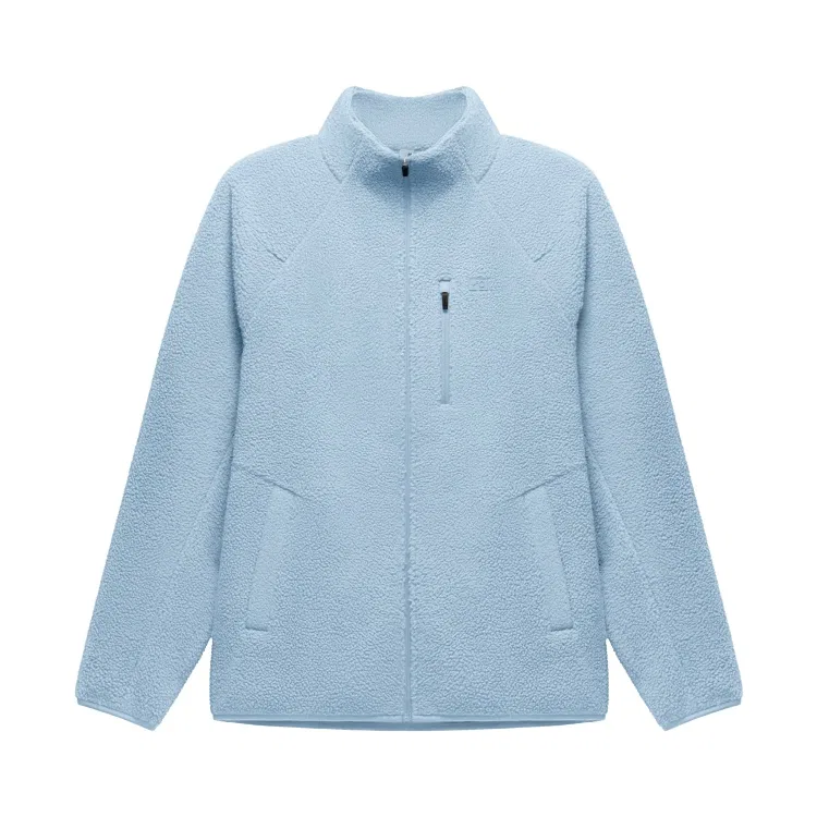 Детское пальто с велюровой отделкой Banana In, Цвет Dusty Blue