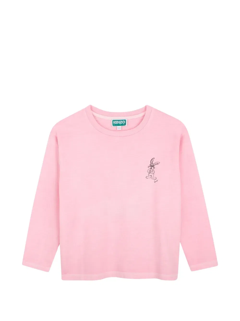 Футболка с длинными рукавами и принтом Kenzo Kids, розовый