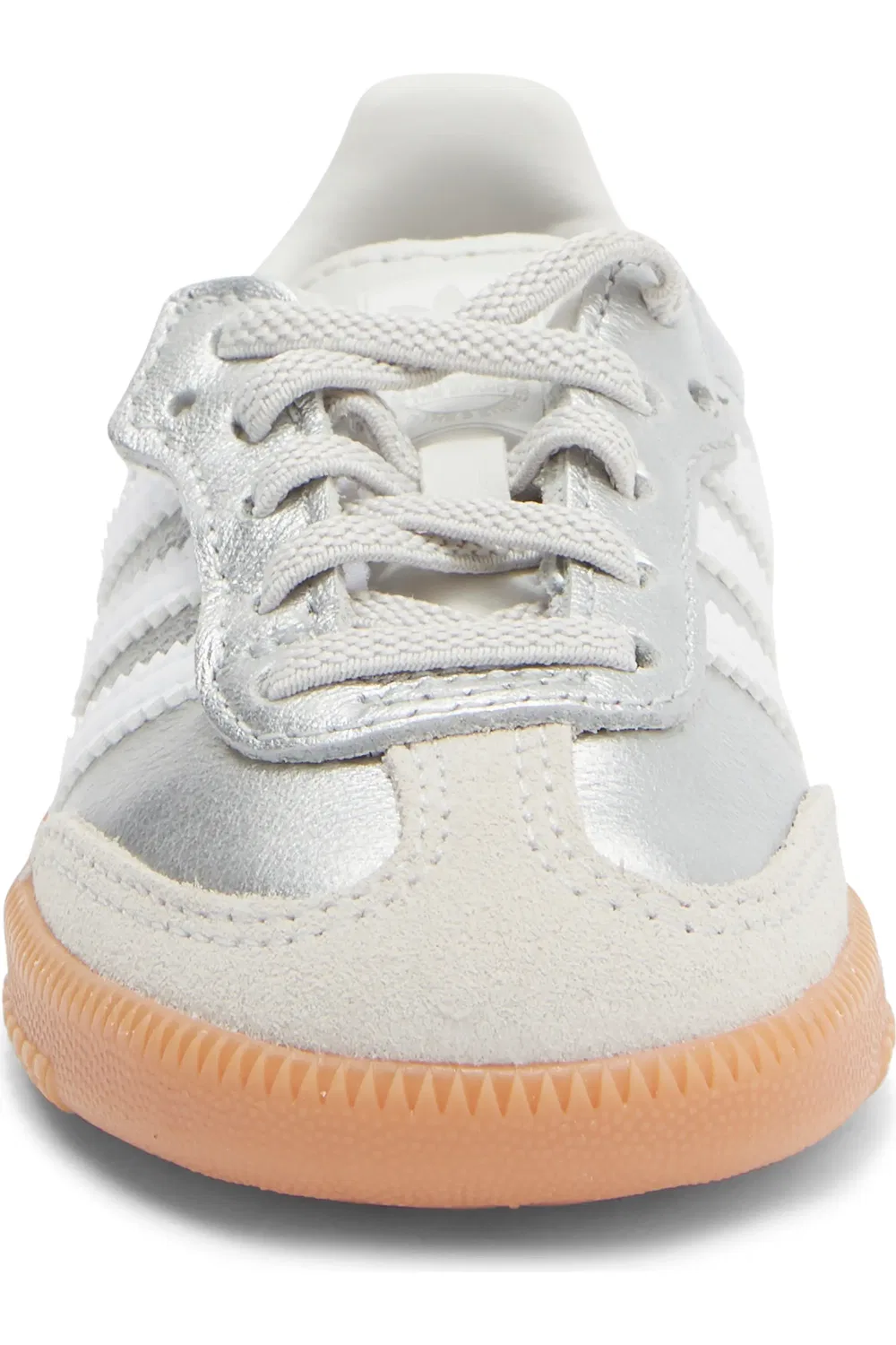Кроссовки детские футбольные Samba adidas, Silver/White/Gum — фото 4