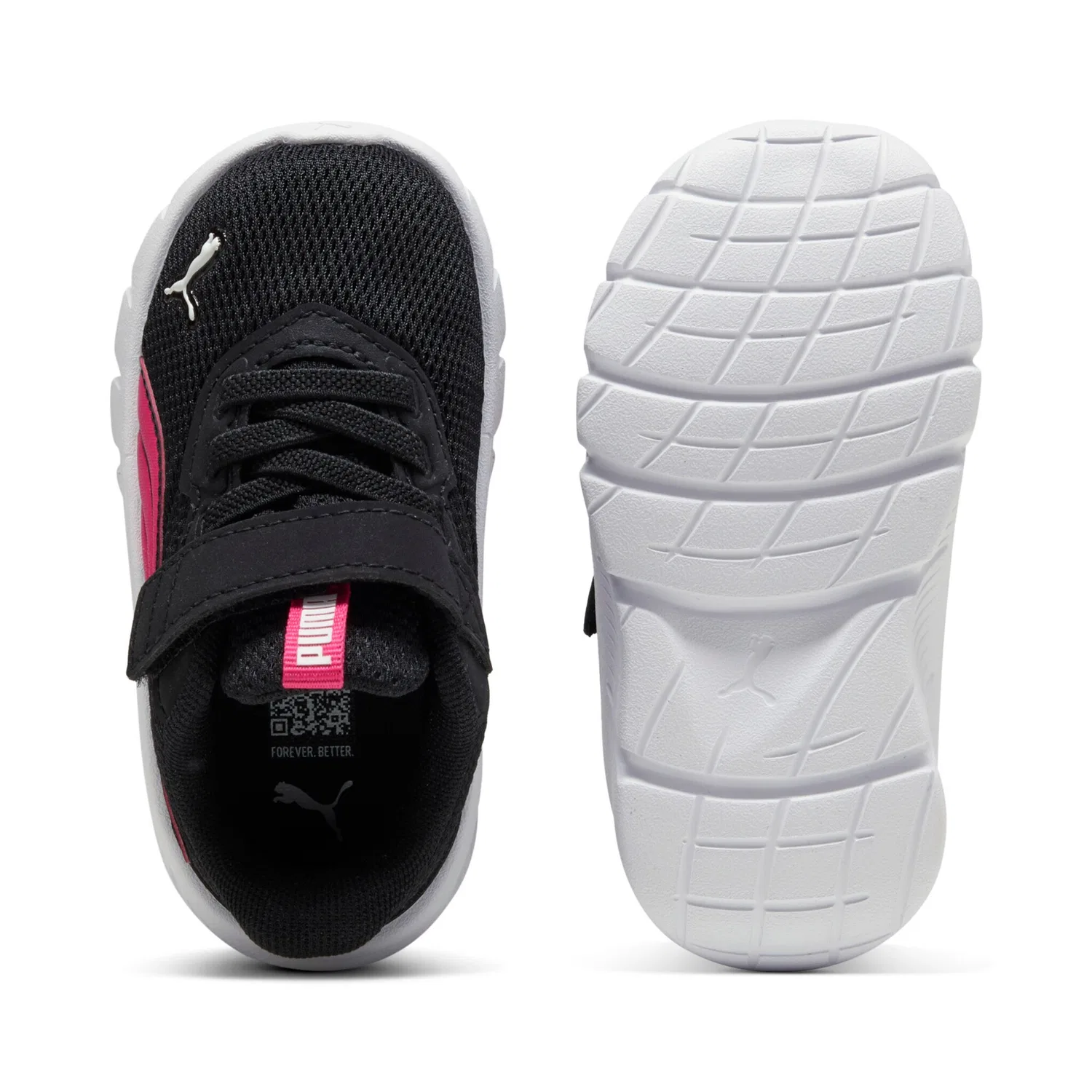Детские кроссовки с атм. mesh-материалом FLEXFOCUS MODERN AC INF PUMA, Black/Pink/White — фото 4