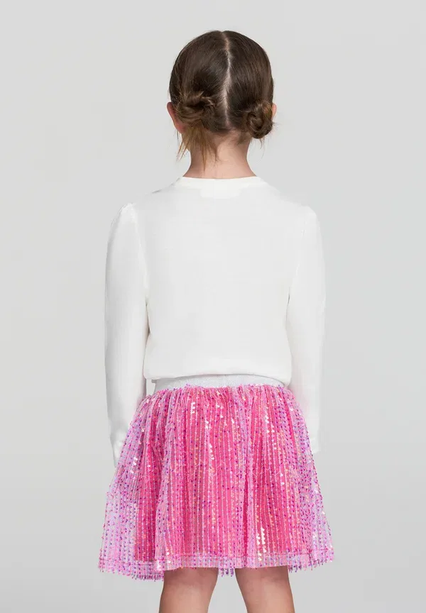 Юбка с пайетками A-line skirt Terranova, fucsia, лайм/фуксия — фото 3