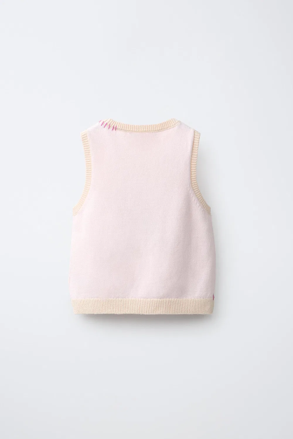 Вязаный жилет с принтом в виде мороженого ZARA, Pink — фото 2