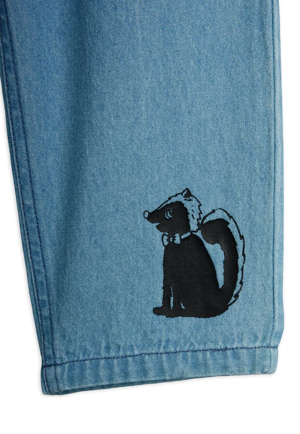 Тканые брюки Skunk унисекс - прямые джинсы Mini Rodini, Blue — фото 4