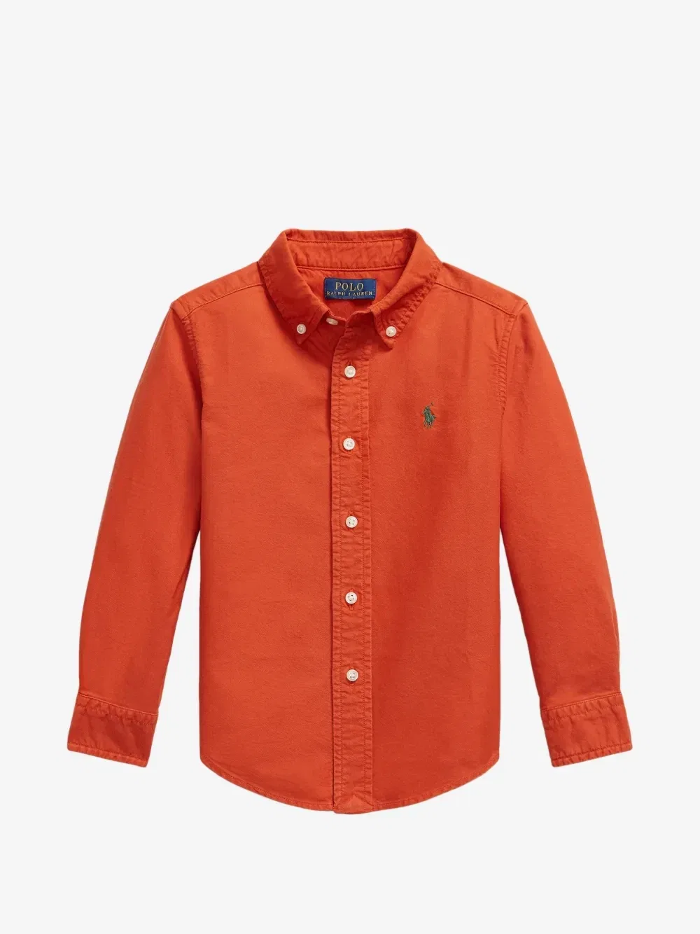 Рубашка с принтом POLO RALPH LAUREN KIDS, оранжевый