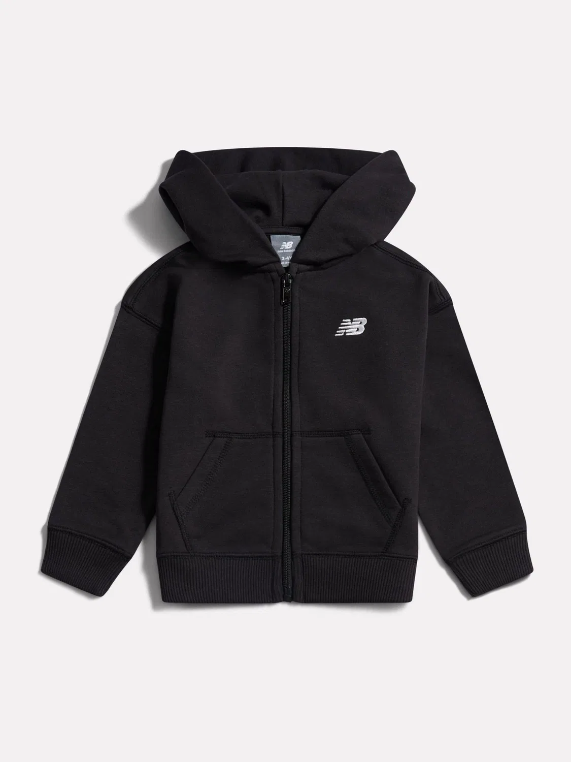 Толстовка с капюшоном, полная застежка-молния, Small Logo New Balance, черный