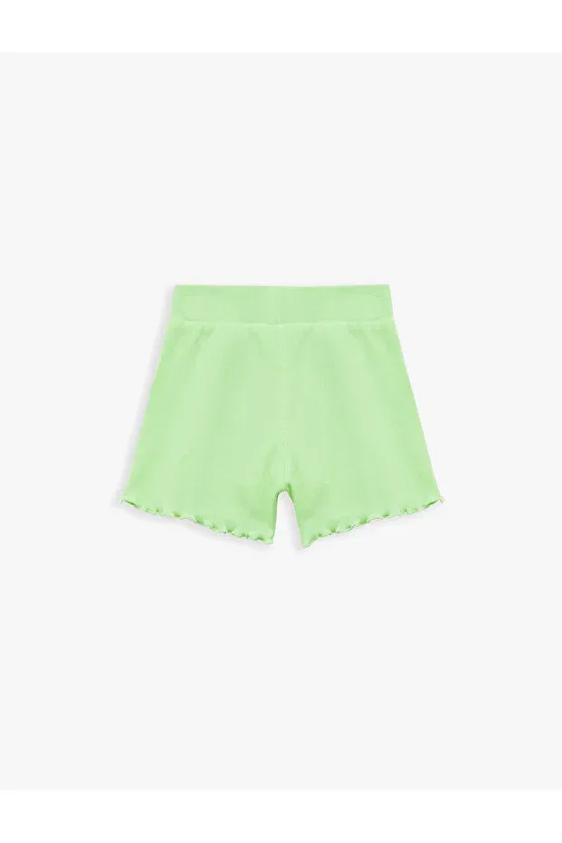 Детские шорты для девочек хлопковые Mini Shorts Koton, Green — фото 2