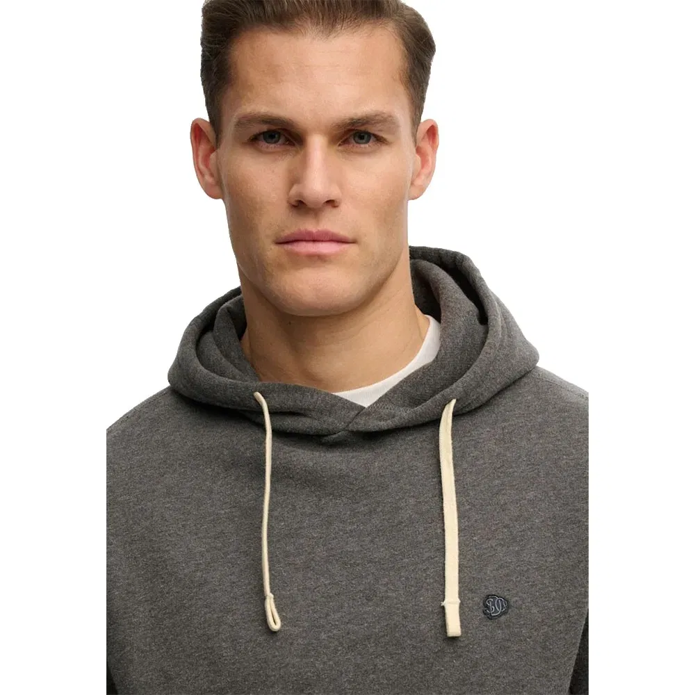 Худи с вышивкой Monogram Superdry, серый — фото 3