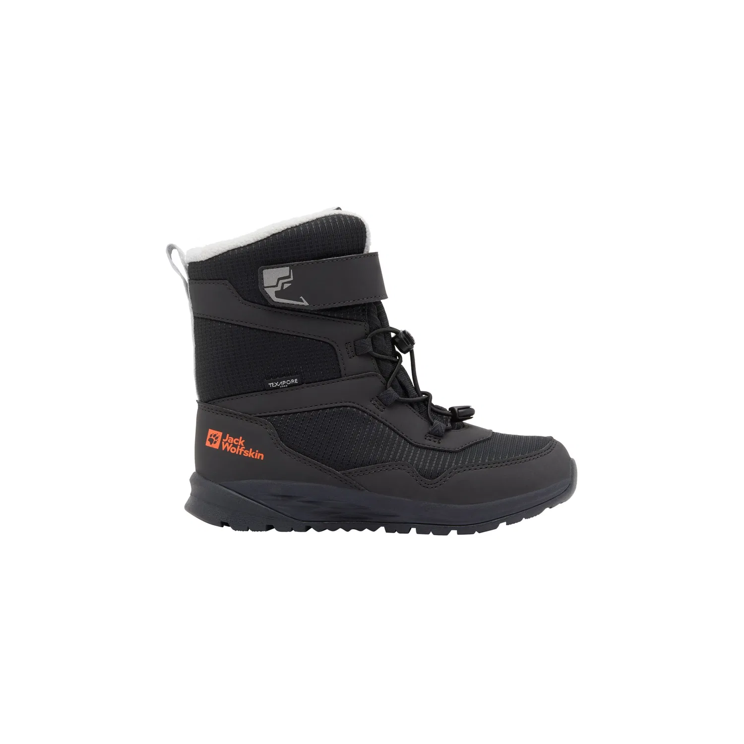 Детские зимние ботинки с быстрой шнуровкой POLAR BEAR-B TEXAPORE HIGH VC Jack Wolfskin, Phantom