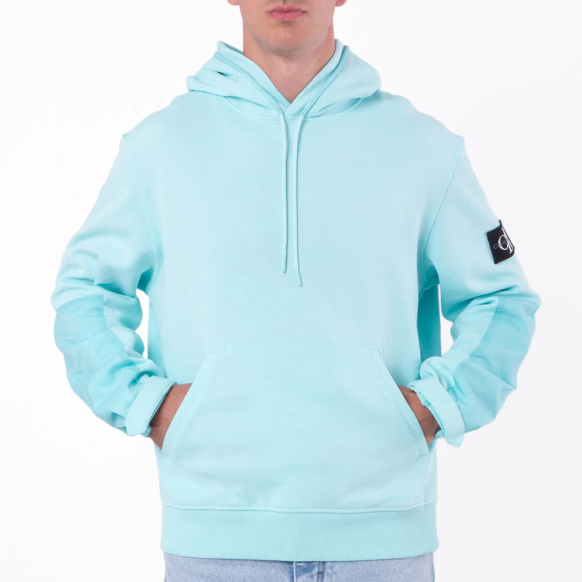 Худи Calvin Klein Logo Patch Hoodie, Blue