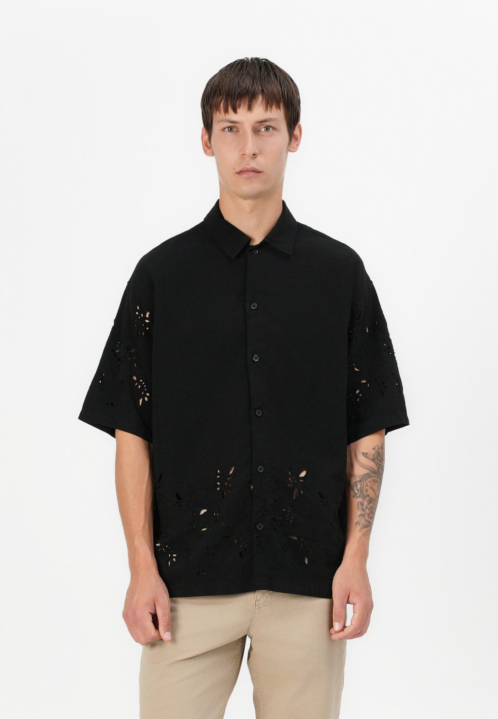 

Рубашка JPRBLAJOSH ANGLAISE SHIRT Jack & Jones PREMIUM, черный