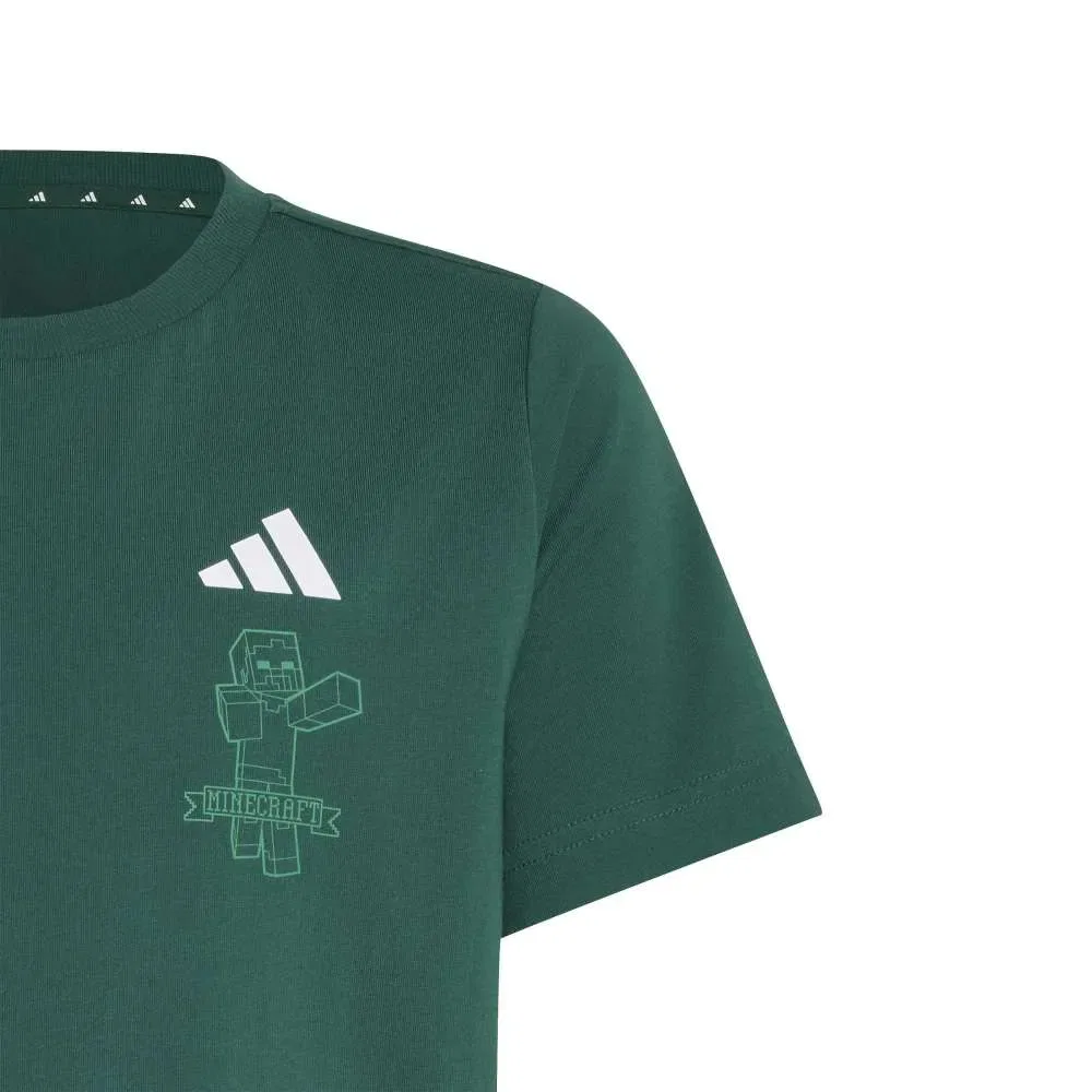 Футболка с коротким рукавом Minecraft Adidas, зеленый — фото 4