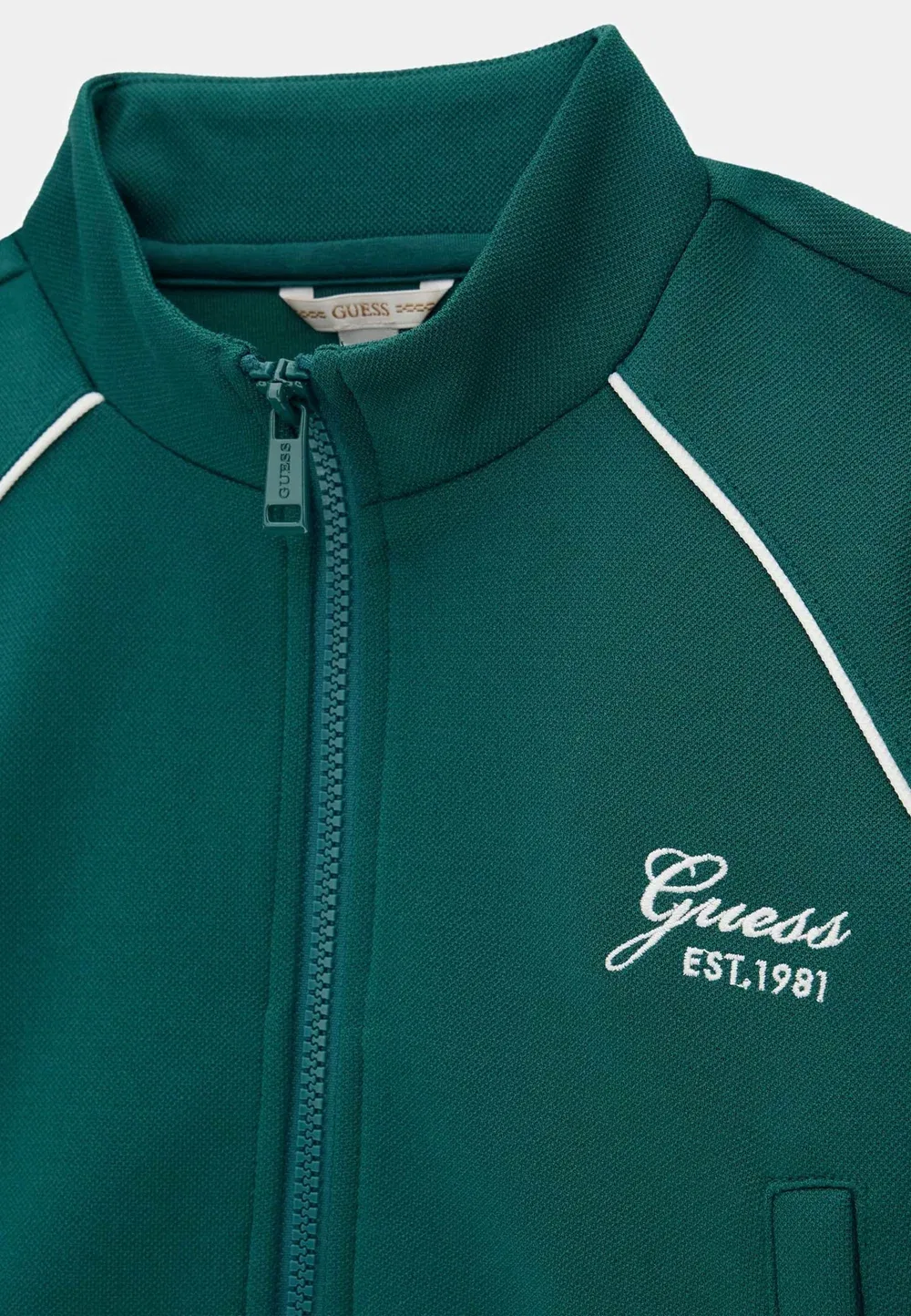 Gekürztes пике-толстовка - толстовка на молнии Guess, Grün — фото 3