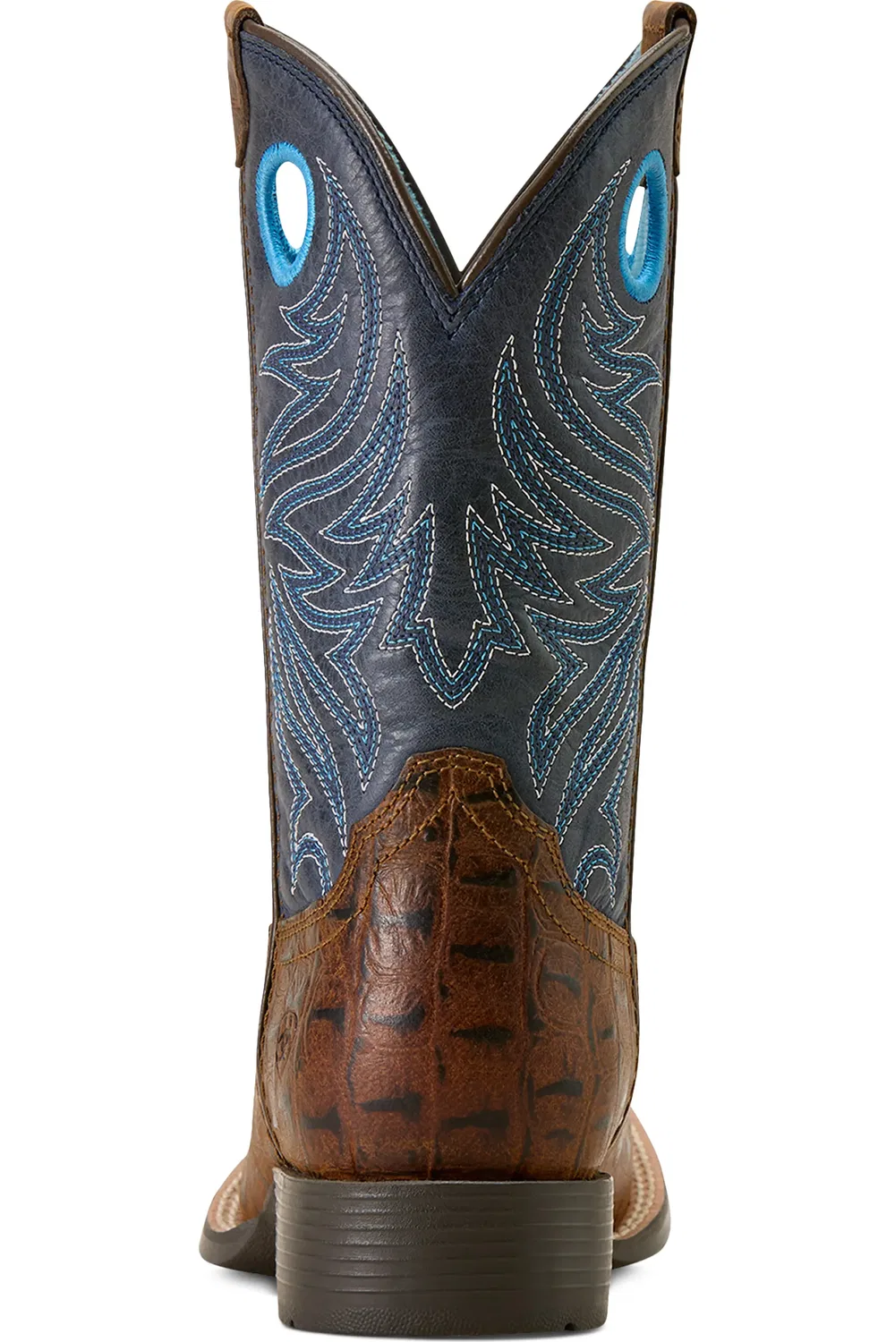 Детские ковбойские сапоги с квадратным мысом Knox Wide Square Toe Ariat, Brown Crocodile Print — фото 2