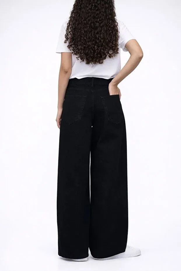 Детские брюки для девочек джинсовые скинни Hn Hnt Tekstil, Black — фото 4