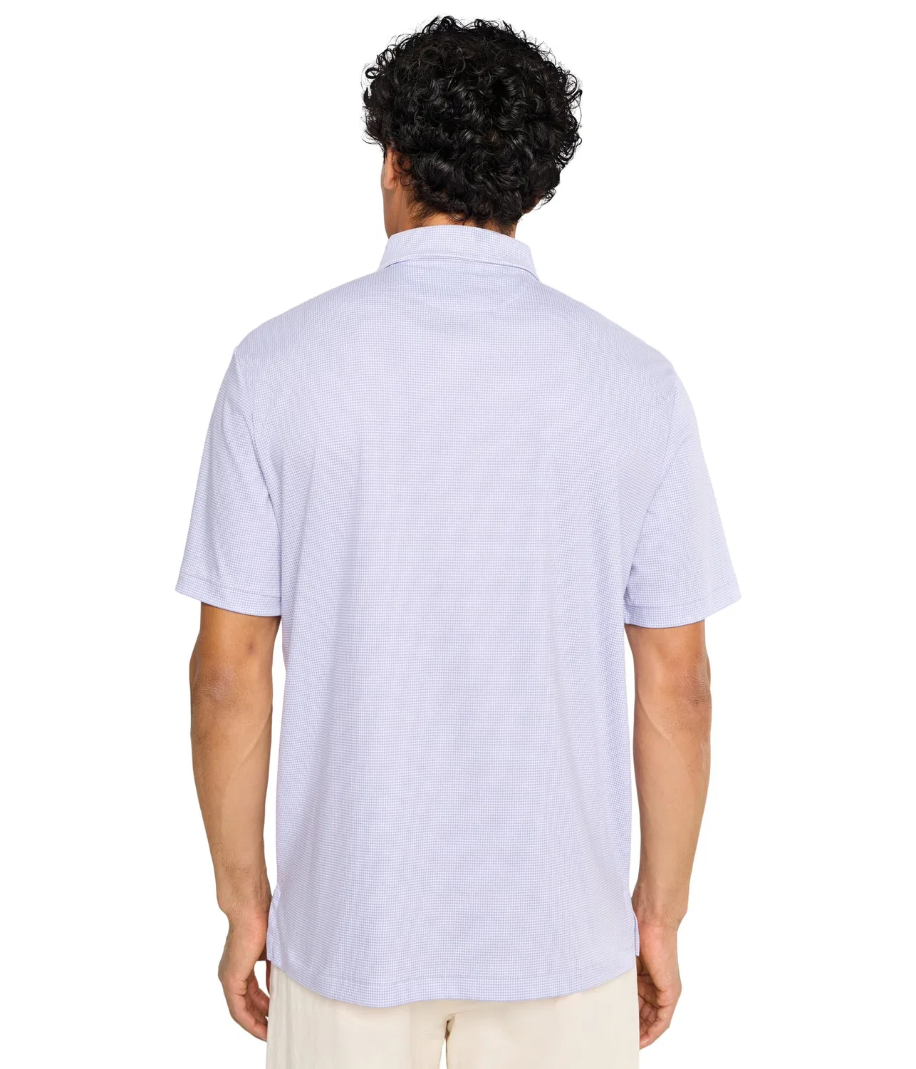Классическая поло-рубашка из мягкого хлопка Polo Ralph Lauren, Fairway Houndstooth/Powder Purple — фото 4