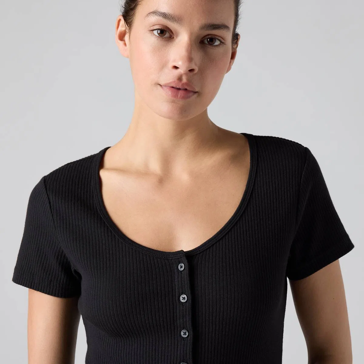 Рубашка с коротким рукавом на пуговицах от Austen Levi's, Anthracite Night - Black — фото 2
