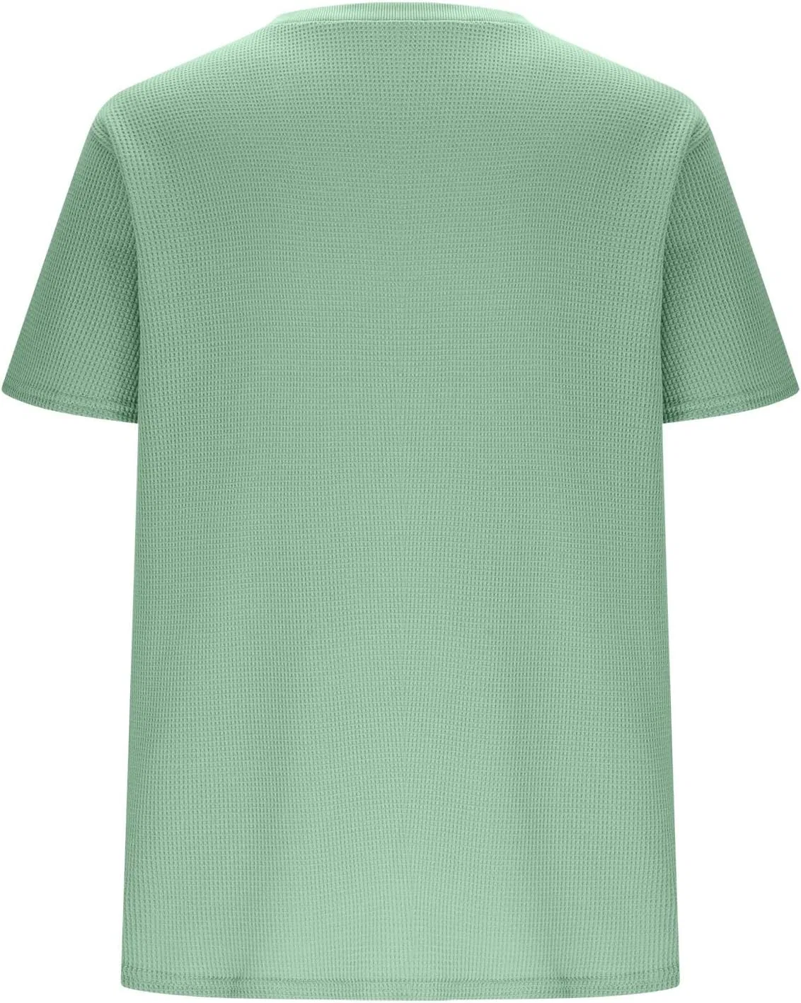 Мужская футболка с вафельной текстурой, свободный крой, Mint Green — фото 4