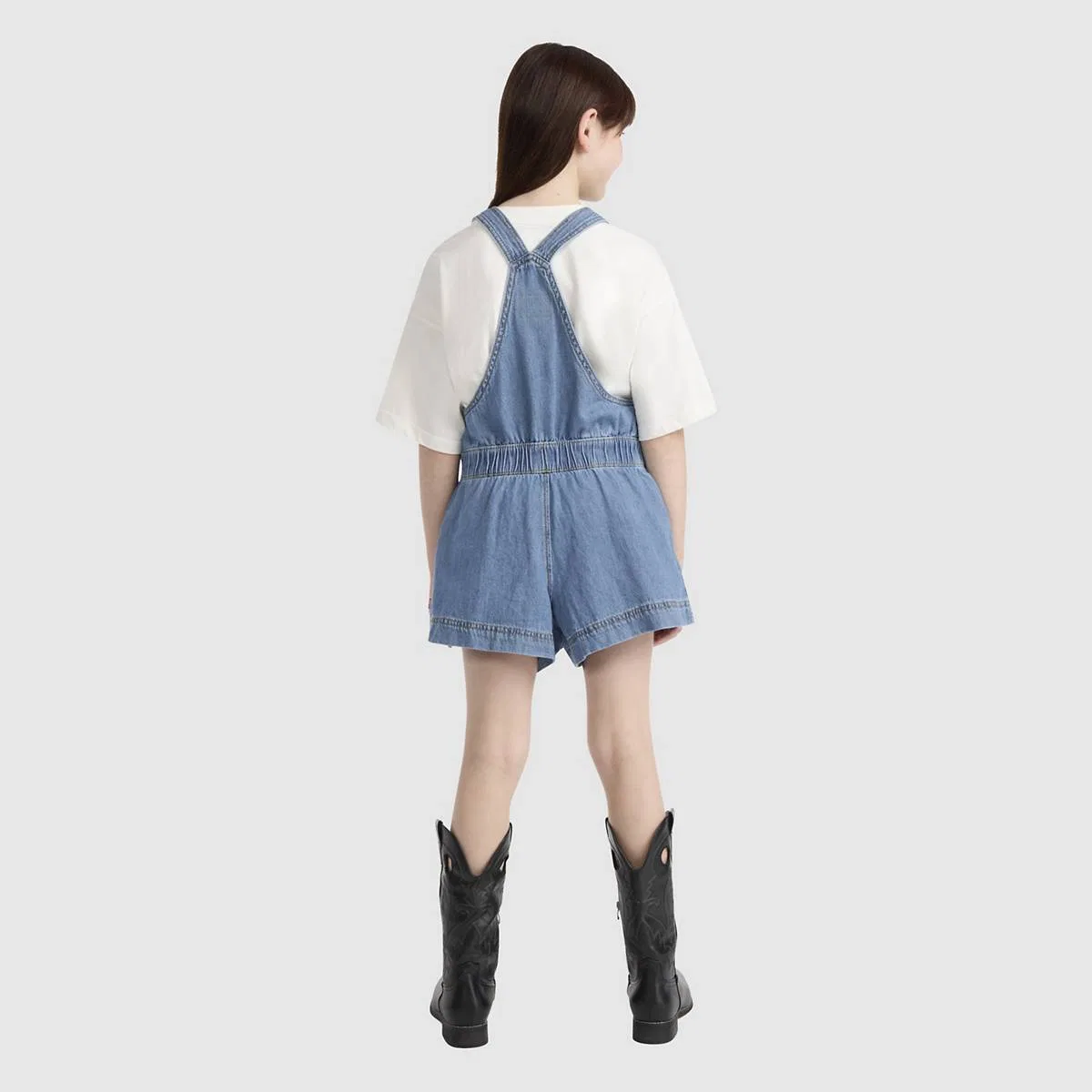 Комбинезон с поясом на талии для девочек 7-16 лет Levi's, Drew Me In - Medium Wash — фото 3