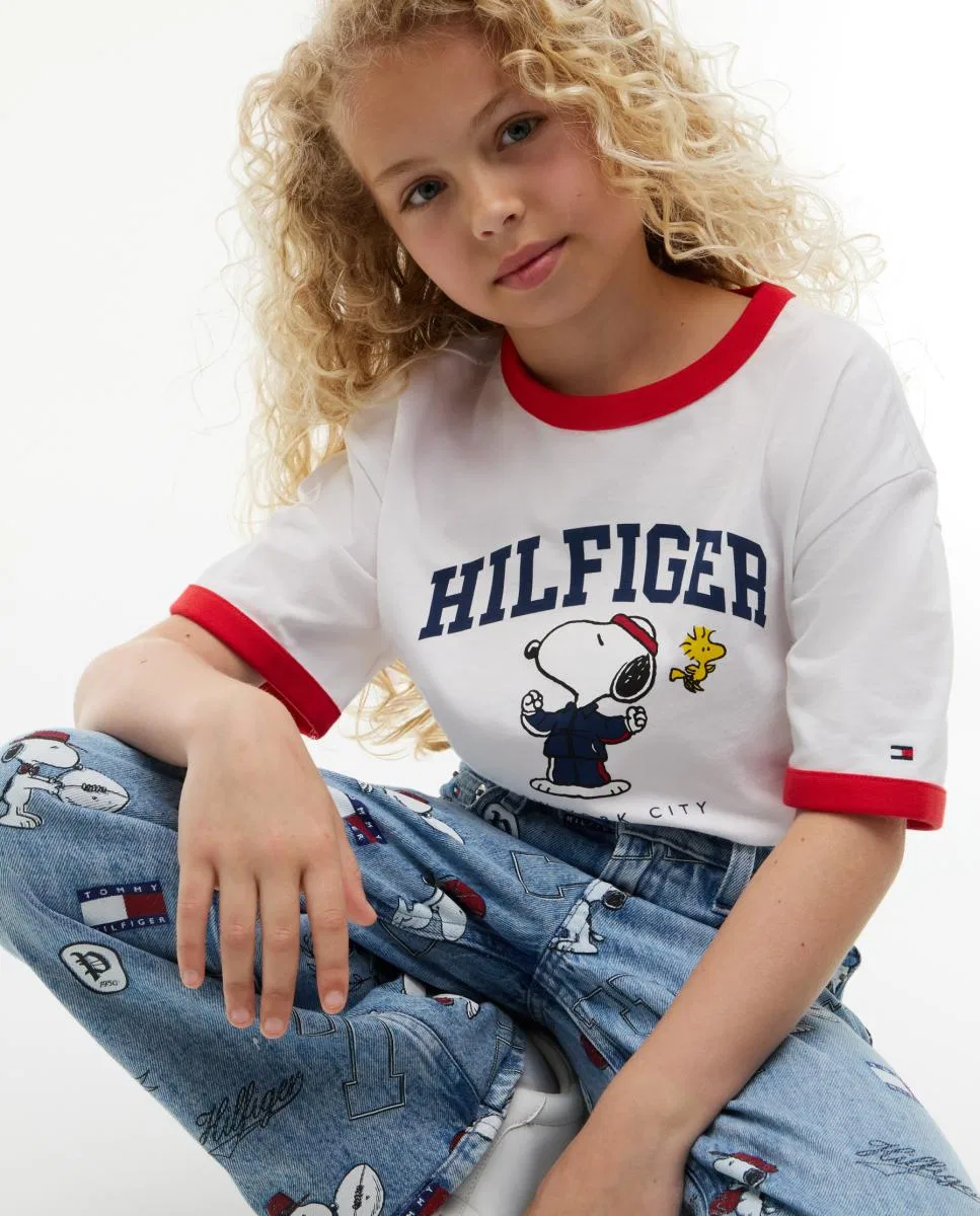 Детская футболка с коротким рукавом, Logo Snoopy, Tommy Hilfiger, белый — фото 3