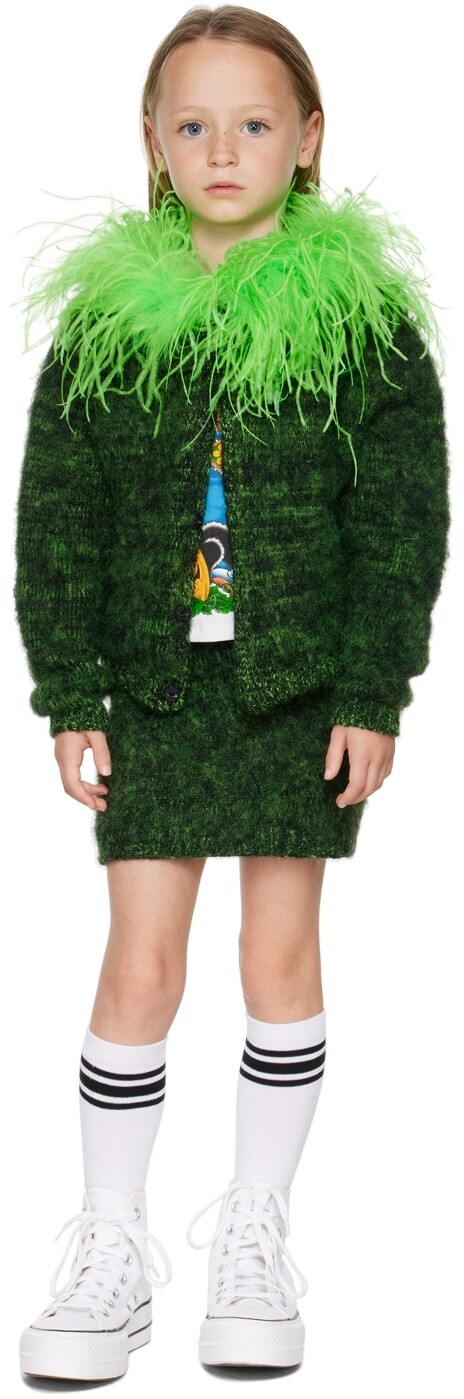 

SSENSE Exclusive Kids Green Slime Кардиган Mimi Wade