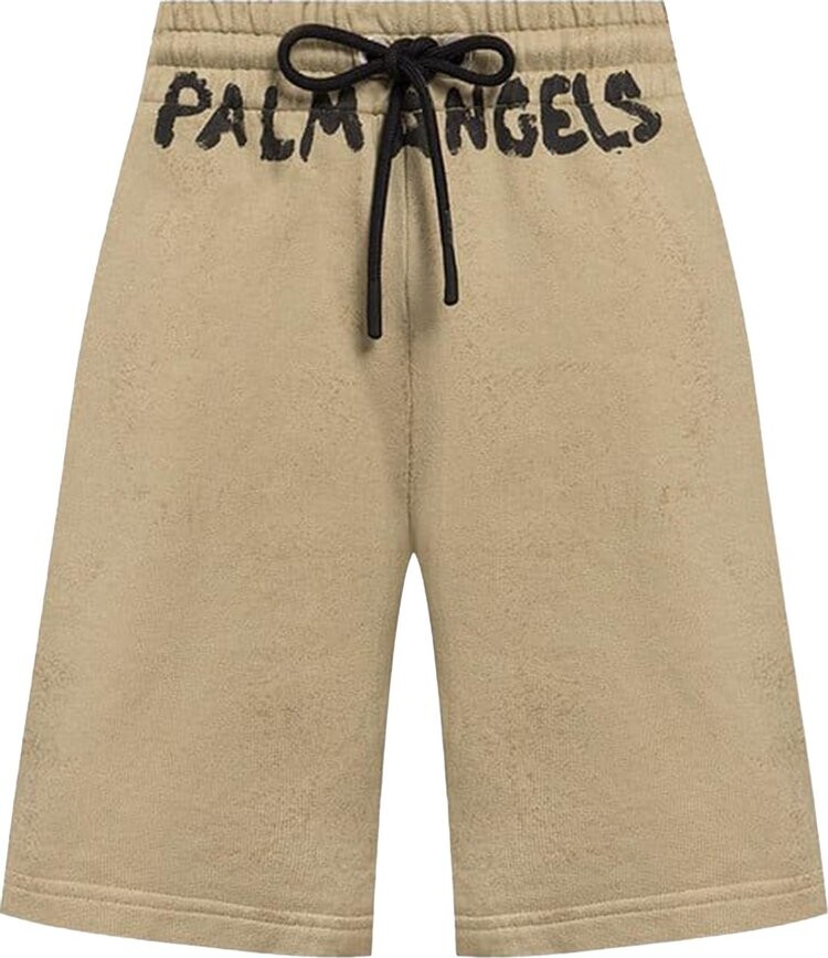 

Спортивные шорты Palm Angels Seasonal Logo Sweatshorts Military Black, разноцветный