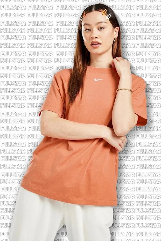 Женская футболка свободного кроя с вышивкой Nike, Orange