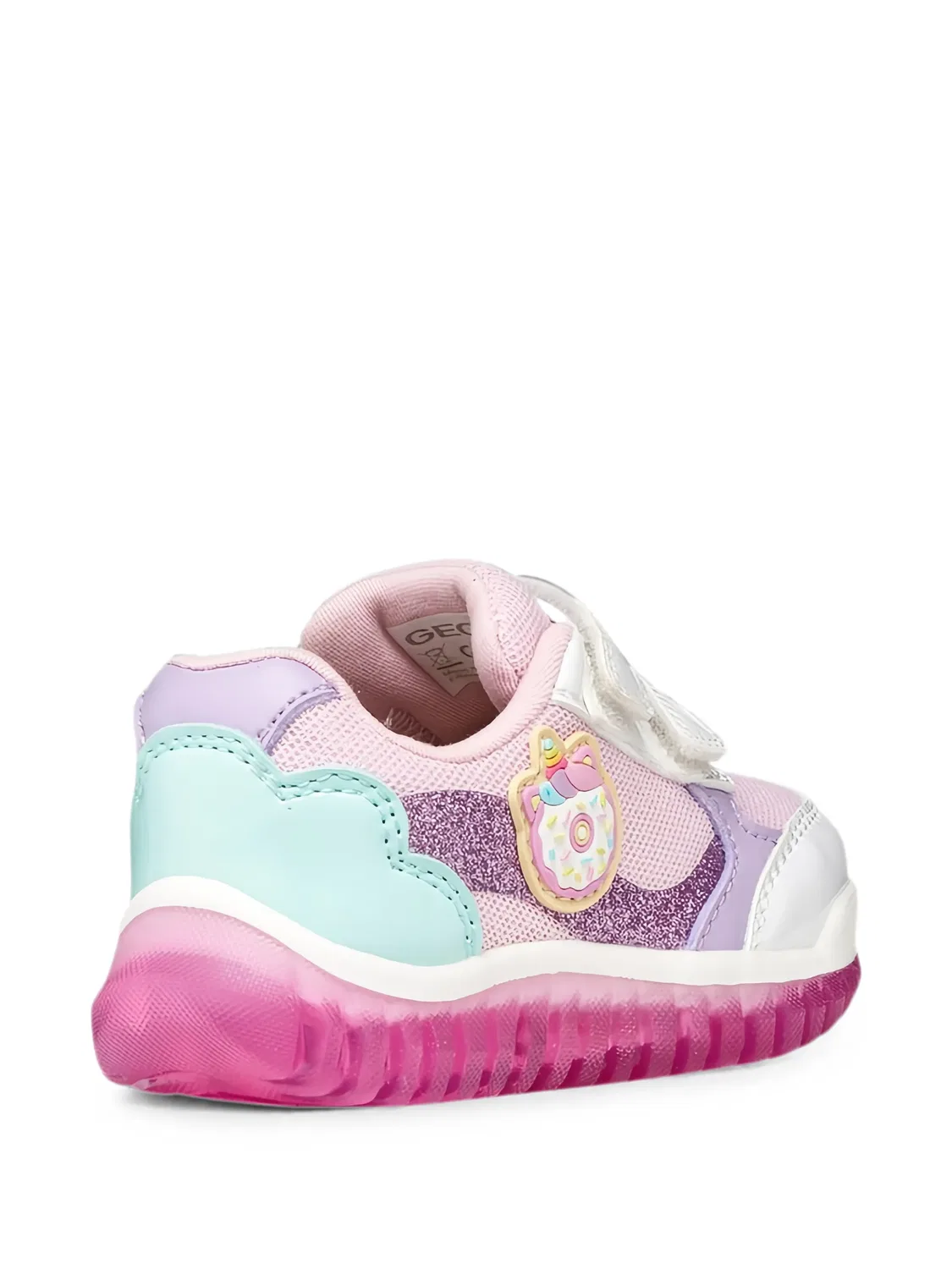 Кроссовки Lightyloo с блестками Geox Kids, розовый — фото 3