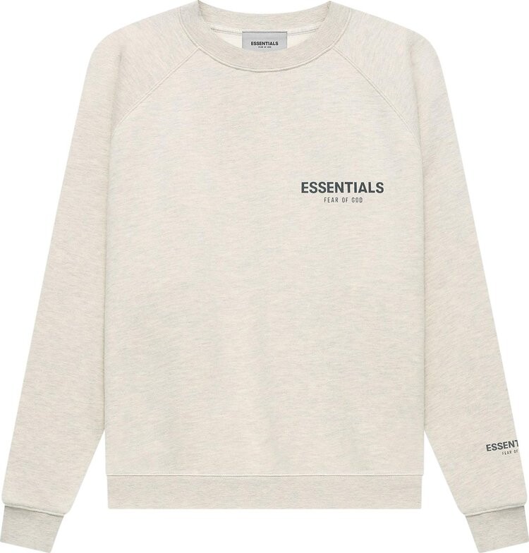 

Пуловер Fear of God Essentials Pullover Crewneck 'Light Heather Oatmeal', кремовый, Бежевый, Пуловер Fear of God Essentials Pullover Crewneck 'Light Heather Oatmeal', кремовый