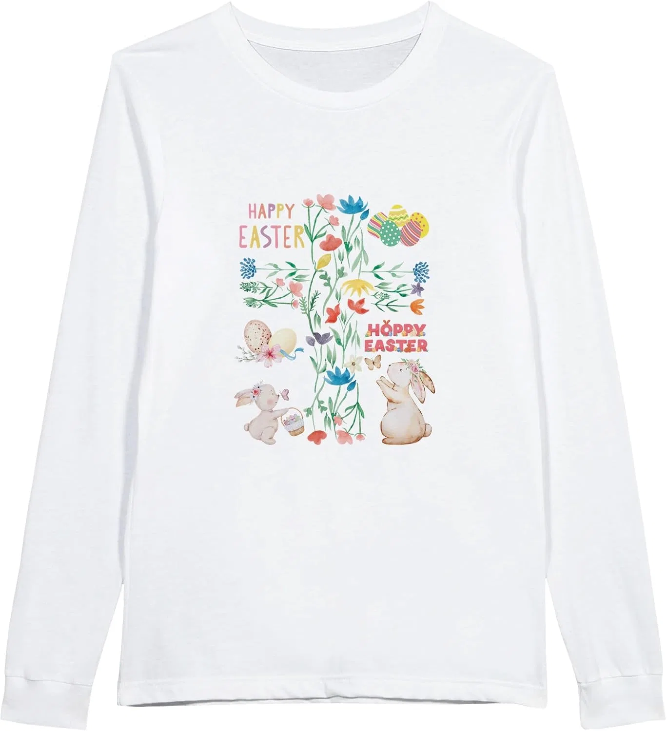 Унисекс длинный рукав футболка Premium, White
