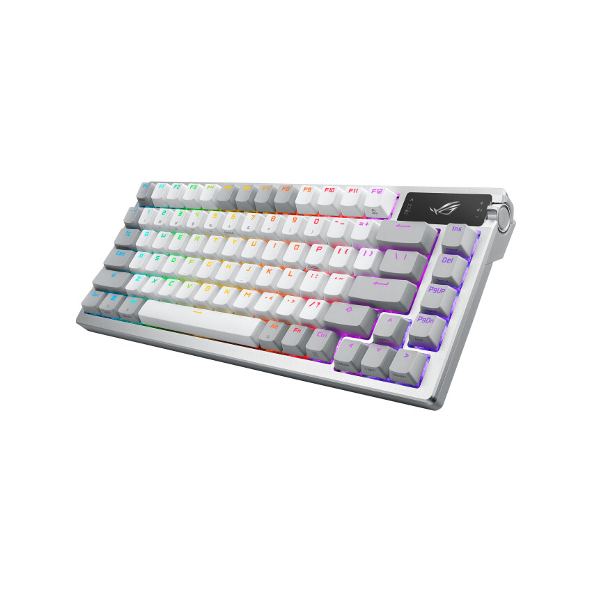 Клавиатура игровая механическая беспроводная Asus ROG Azoth, NX Snow White, PBT, английская раскладка, белый — фото 2
